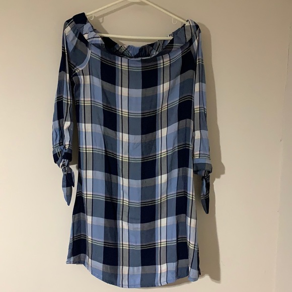 NWT So Authentic American Heritage Woven Off The Shoulder Dress Size Medium - Picture 2 of 7